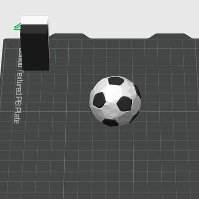 Mô hình quả bóng đá thiết kế hình học Lumpy Foosball 3D
