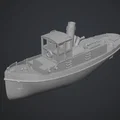 Mô hình tàu kéo cổ điển (Classic Wooden Tugboat) chi tiết để in 3D - Thumbnail 1