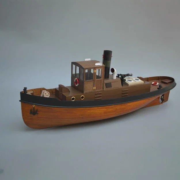 Mô hình tàu kéo cổ điển (Classic Wooden Tugboat) chi tiết để in 3D - Image 2