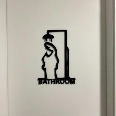 Biển Báo Cửa Nhà Vệ Sinh (Bathroom Door Sign) – Thiết kế tối giản hiện đại