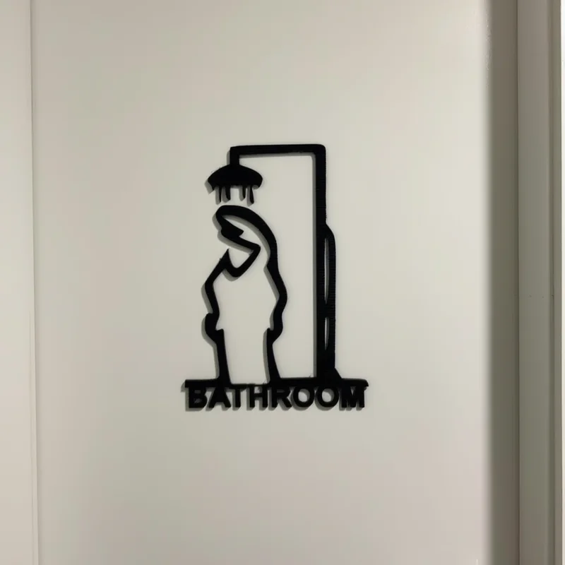 Biển Báo Cửa Nhà Vệ Sinh (Bathroom Door Sign) – Thiết kế tối giản hiện đại