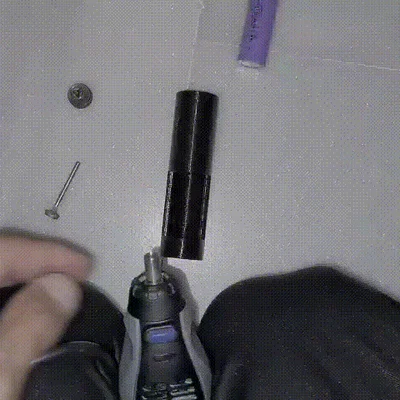 Phụ kiện in 3D hỗ trợ mài sạch pin 18650 cho máy Dremel 300