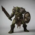 Mô hình chiến binh Ork Warrior 5 in 3D chi tiết cực đẹp - Thumbnail 1