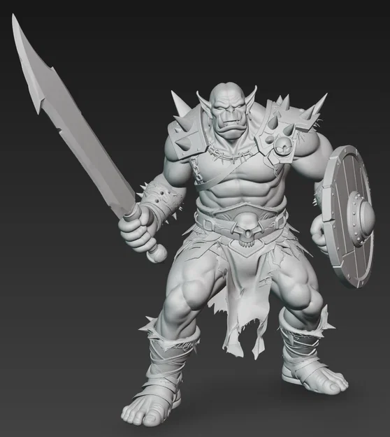 Mô hình chiến binh Ork Warrior 5 in 3D chi tiết cực đẹp - Image 2