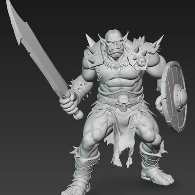 Mô hình chiến binh Ork Warrior 5 in 3D chi tiết cực đẹp