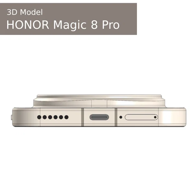 Mô hình 3D Honor Magic 8 Pro chi tiết cho thiết kế và in 3D - Image 2