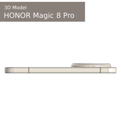 Mô hình 3D Honor Magic 8 Pro chi tiết cho thiết kế và in 3D