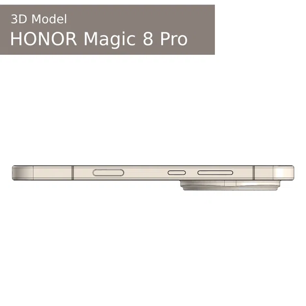 Mô hình 3D Honor Magic 8 Pro chi tiết cho thiết kế và in 3D - Image 4