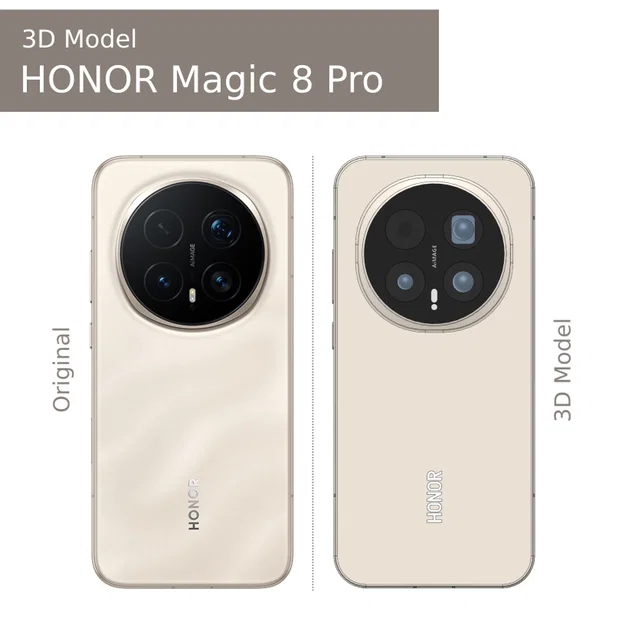 Mô hình 3D Honor Magic 8 Pro chi tiết cho thiết kế và in 3D - Image 8