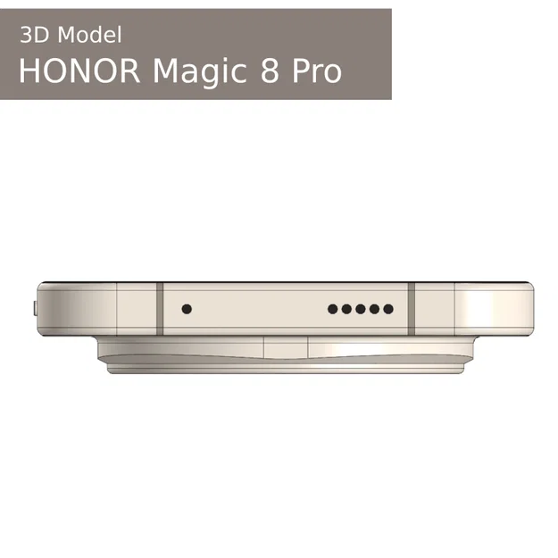 Mô hình 3D Honor Magic 8 Pro chi tiết cho thiết kế và in 3D - Image 9