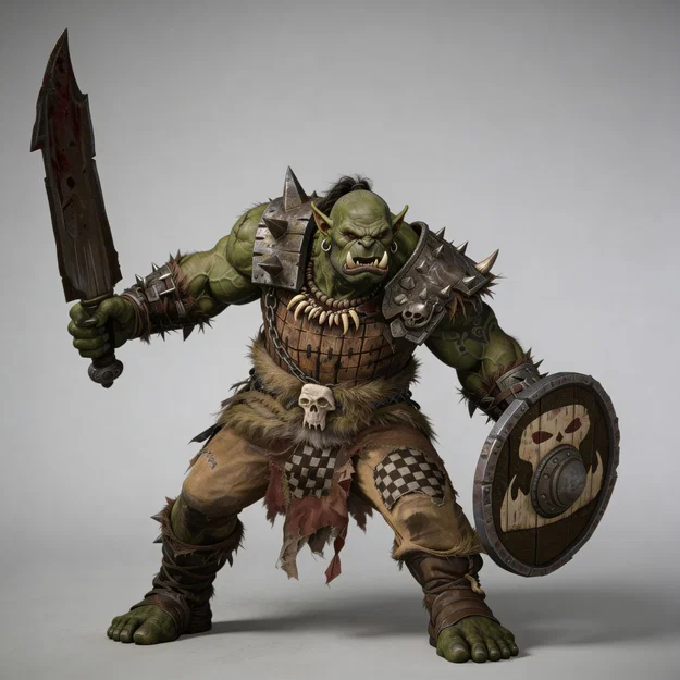 Mô hình Chiến binh Ork 6 - Chiến binh Dark Fantasy dũng mãnh - Image 1