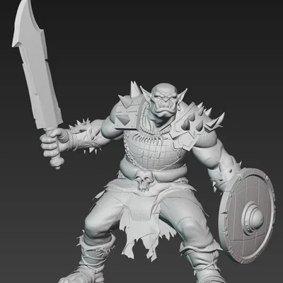 Mô hình Chiến binh Ork 6 - Chiến binh Dark Fantasy dũng mãnh