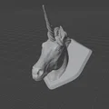 Mô hình đầu kỳ lân trang trí treo tường 3D độc đáo - Thumbnail 2