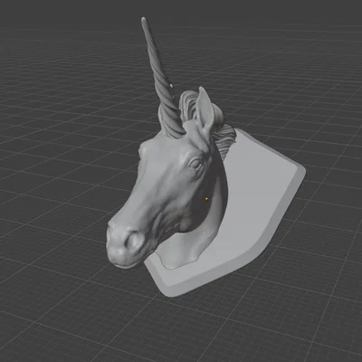 Mô hình đầu kỳ lân trang trí treo tường 3D độc đáo