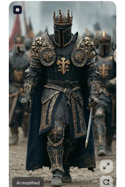 Mô hình hiệp sĩ trung cổ (A knight) đầy uy quyền cho in 3D - Image 1