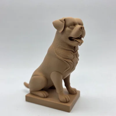 Tượng chú chó Rottweiler đang ngồi
