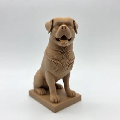Tượng chú chó Rottweiler đang ngồi