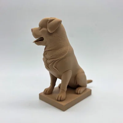Tượng chú chó Rottweiler đang ngồi