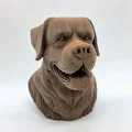 Tượng bán thân chó Rottweiler đang cười - Thumbnail 2