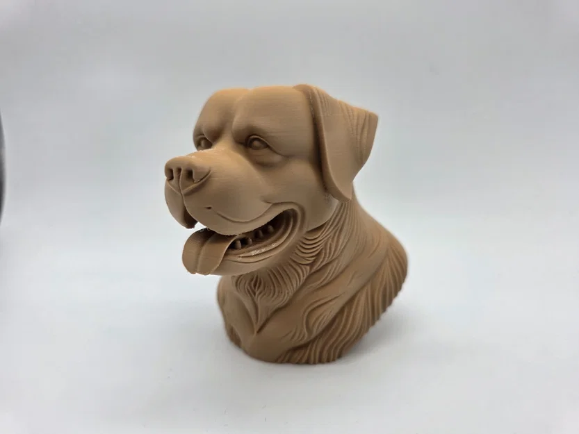 Tượng bán thân chó Rottweiler đang cười - Image 3