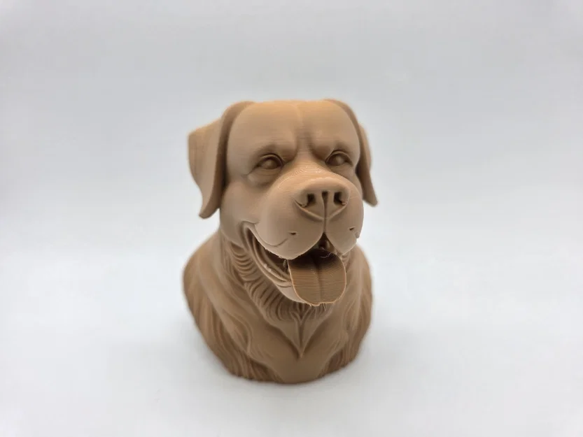 Tượng bán thân chó Rottweiler đang cười - Image 4
