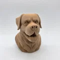 Tượng bán thân chó Rottweiler đang cười - Thumbnail 4