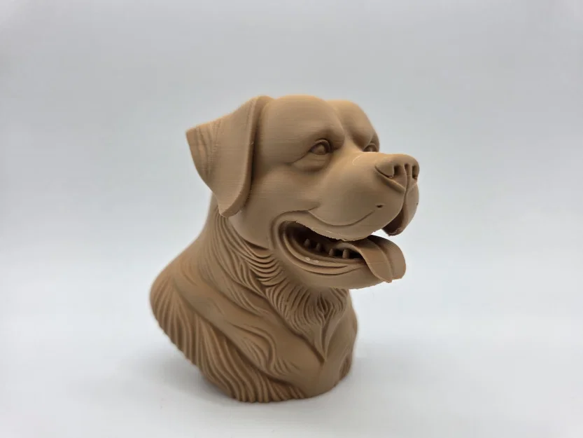 Tượng bán thân chó Rottweiler đang cười - Image 5