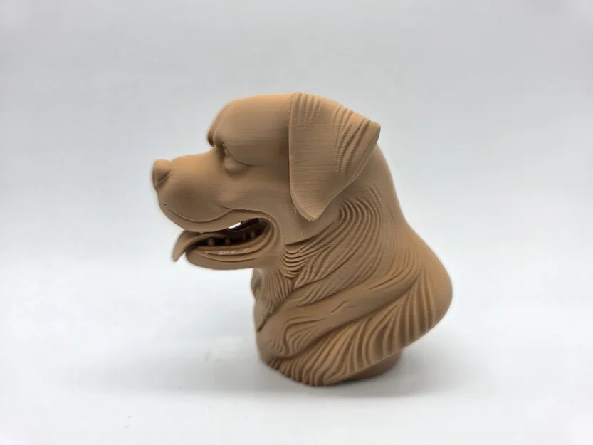 Tượng bán thân chó Rottweiler đang cười - Image 6