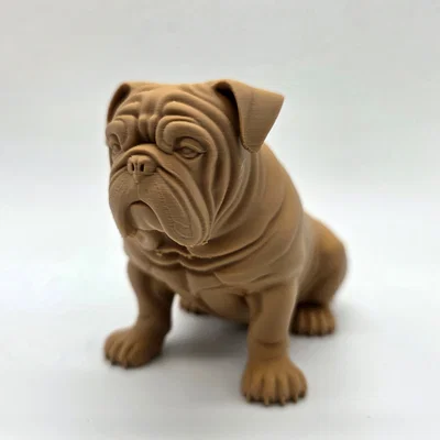 Tượng Chú Chó English Bulldog Đang Ngồi