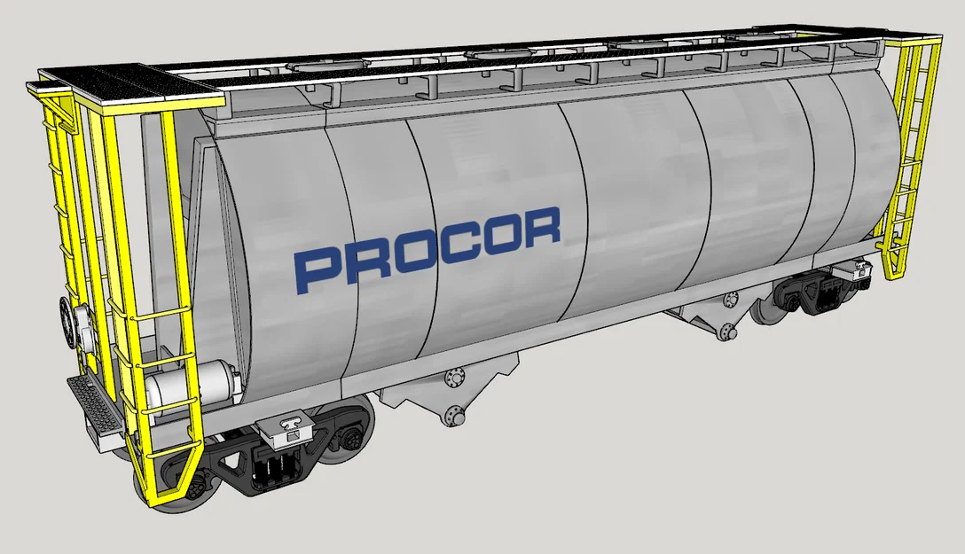 Toa xe hopper Procor 3000cf chở Sodium Chlorate cho mô hình đường sắt sân vườn - Tỉ lệ 1:29 - Image 3