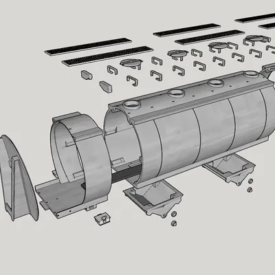Toa xe hopper Procor 3000cf chở Sodium Chlorate cho mô hình đường sắt sân vườn - Tỉ lệ 1:29