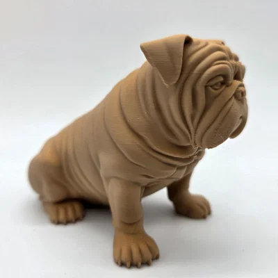 Tượng Chú Chó English Bulldog Đang Ngồi