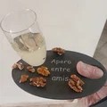 Khay đựng đồ ăn nhẹ cá nhân kết hợp giá đỡ ly (Plateau apéro) - Thumbnail 1