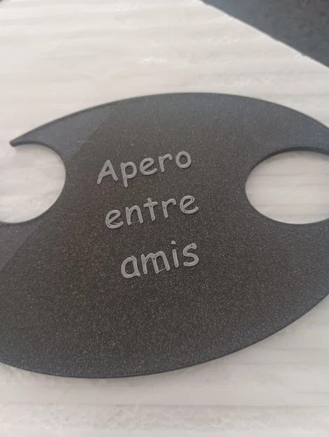 Khay đựng đồ ăn nhẹ cá nhân kết hợp giá đỡ ly (Plateau apéro) - Image 2