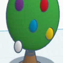 Mô hình Cây Trứng Phục Sinh (Easter Egg Tree) trang trí 3D dễ thương