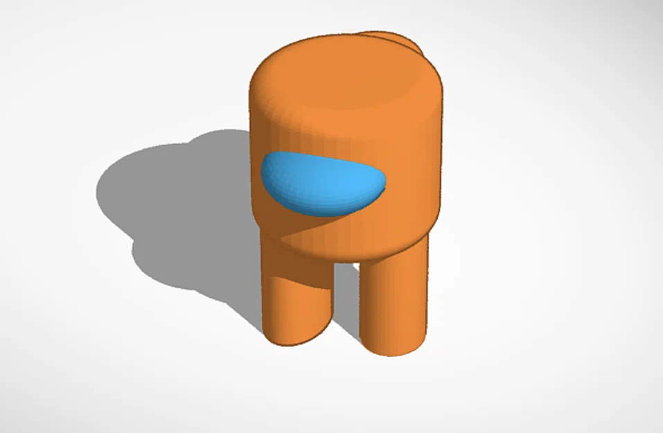 Mô hình 3D Among Us phi hành gia dễ thương cho người mới in - Image 1