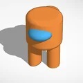 Mô hình 3D Among Us phi hành gia dễ thương cho người mới in - Thumbnail 1