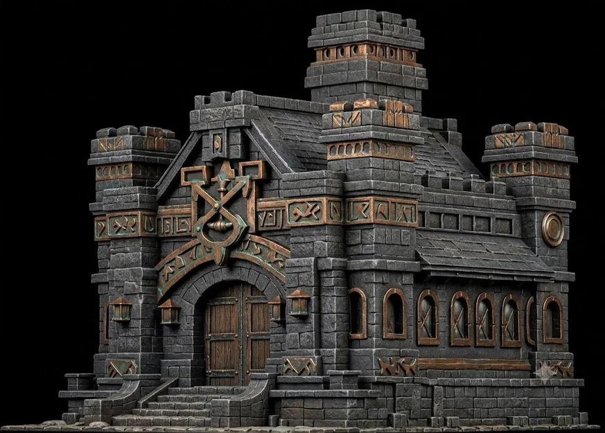 Tòa Thị Chính Người Lùn (Dwarven Townhall), Mô hình trang trí thị trấn - Image 1