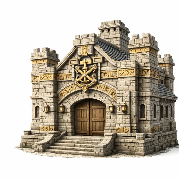 Tòa Thị Chính Người Lùn (Dwarven Townhall), Mô hình trang trí thị trấn - Image 5