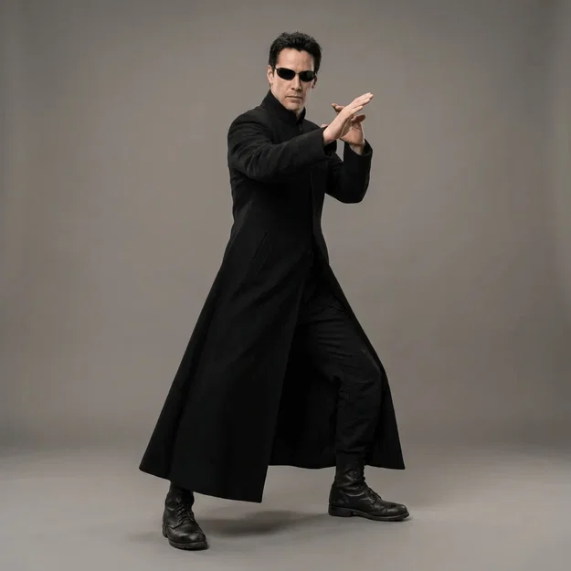 Mô hình 3D nhân vật Neo từ phim The Matrix 1999 để bàn - Image 1