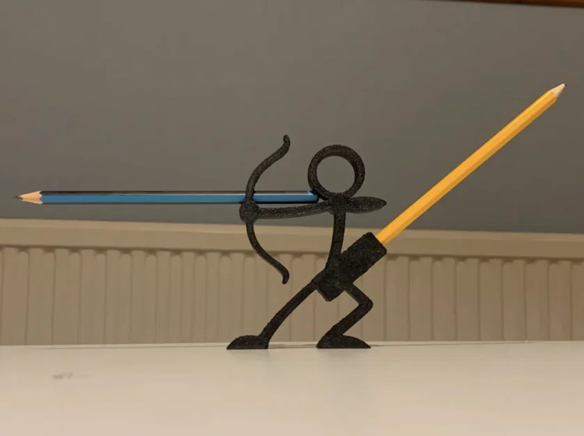 Mô hình ống cắm bút hình cung thủ (Archer figure pen and pencil holder) - Image 1