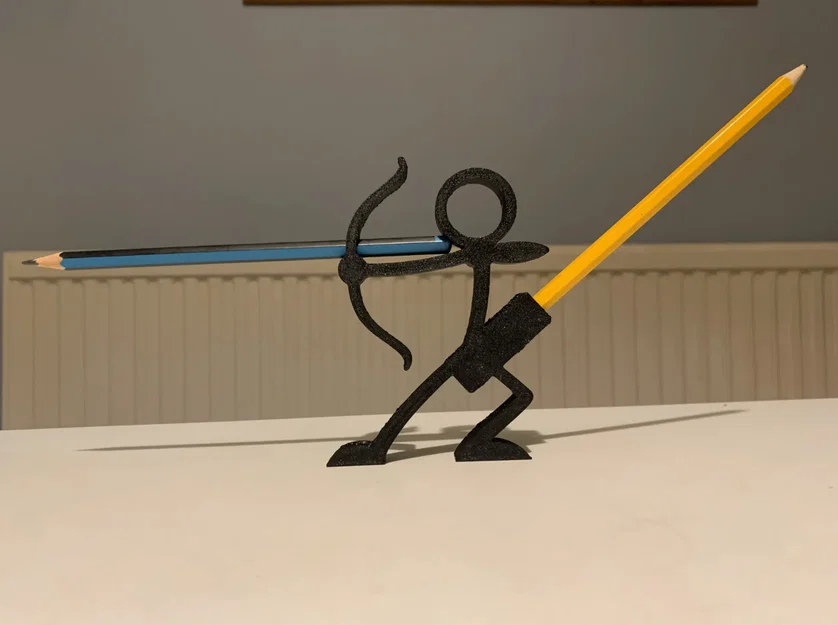 Mô hình ống cắm bút hình cung thủ (Archer figure pen and pencil holder) - Image 2