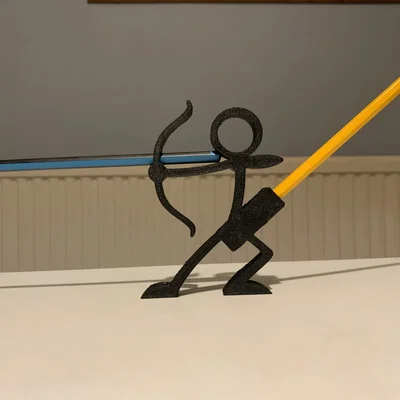 Mô hình ống cắm bút hình cung thủ (Archer figure pen and pencil holder)