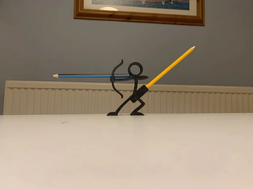 Mô hình ống cắm bút hình cung thủ (Archer figure pen and pencil holder) - Image 3