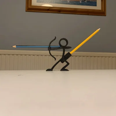 Mô hình ống cắm bút hình cung thủ (Archer figure pen and pencil holder)