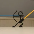 Mô hình ống cắm bút hình cung thủ (Archer figure pen and pencil holder) - Thumbnail 4