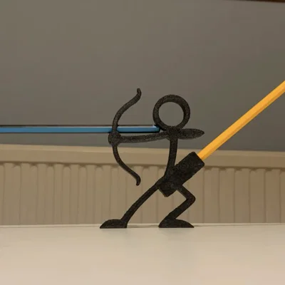 Mô hình ống cắm bút hình cung thủ (Archer figure pen and pencil holder)