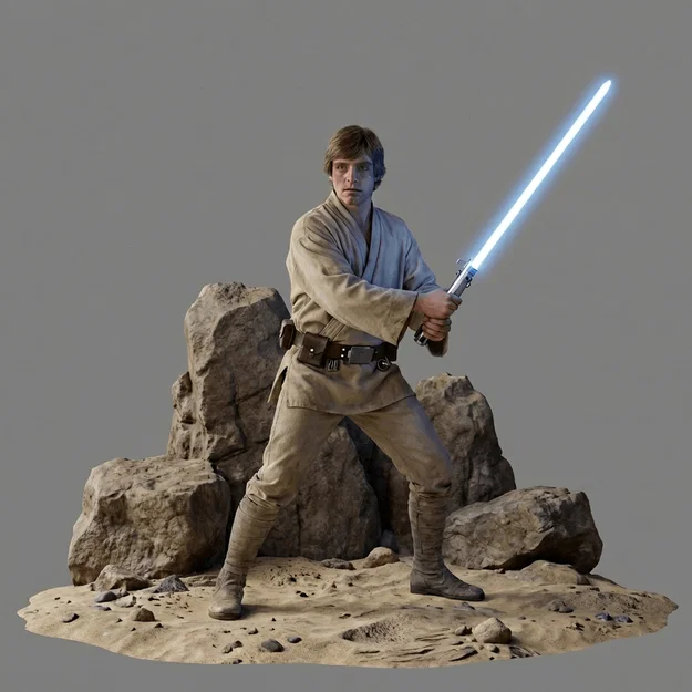 Mô hình 3D Luke Skywalker Star Wars 1977 - File STL in 3D chất lượng cao - Image 1