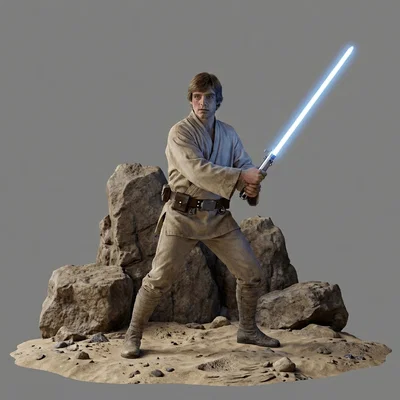 Mô hình 3D Luke Skywalker Star Wars 1977 - File STL in 3D chất lượng cao