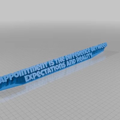 Bảng hiệu trang trí để bàn với thông điệp cuộc sống in 3D